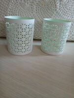 Openwork pattern biscuit candle holders /bloomingville/