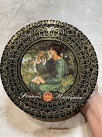 Gyűjtői Szamos fémdoboz marcipános díszdoboz szecessziós minta