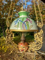 Steidl Znaim majolikás lüszter lámpa.