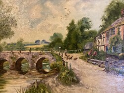 Kisvárosi utca bárányokkal .