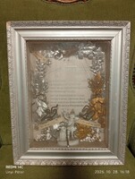 Antique Wedding Commemorative Plaque
