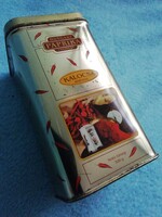 Kalocsa környéki Szabó Károly paprika Miske  retró régi közepes díszdoboz bádog