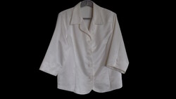 Elegáns ekrü szatén blézer L-es 860