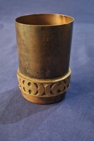 Tungsram jelzésű bronz vörösréz gyertyatartó szett egyik  eleme