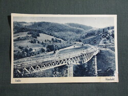 Képeslap,Ukrajna,Volóc,Воловець,viadukt,vasúti híd látkép,Barasits,Hangya szöv. kiadás, 1940-