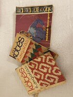 Régi Kötés-horgolás könyvek 3 db