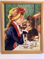 Augusta Renoir - Evezősök ebédjéből ( részlet ) , másolta Sarkadi Sándor festőművész .