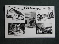 Képeslap,Forte fotó,cukrászda,zöldségbolt,FMSZ iroda,műszaki bolt,fő utca látkép,részlet, 1950-