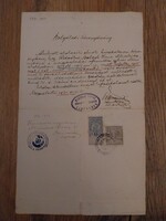Szolgálati bizonyítvány 1921-ből, nagyszalontai tanári szolgálati igazolás, papírrégiség