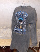 Új  over size  fazonú  pamut  koptatott  farmer  hatású  tunika  pulóver  ruha S_M _L méretre