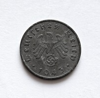 Német Birodalmi 10 Reichspfennig 1943 D.