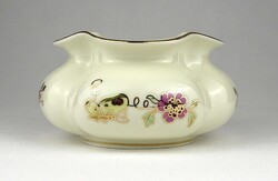 1X617 Különleges MOL-os vajszínű pillangós Zsolnay porcelán gerezdes váza