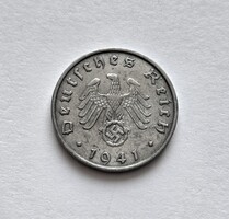Német Birodalmi 10 Reichspfennig 1941 B.