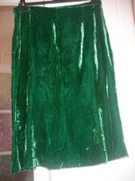 Selyem - bársony smaragdzöld szoknya