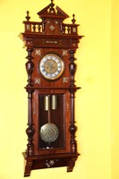 Ónémet kétsúlyos, rézveretes GB falióra