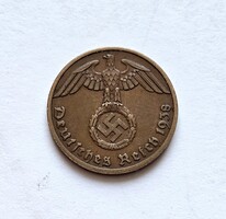 Német Birodalmi 1 Reichspfennig 1938 A.