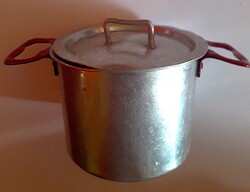 Régi Lemezáru SIGG SVÁJC lemez fém lábas födövel  baba konyhához  6x5 cm a képek szerint HIBÁTLAN !!