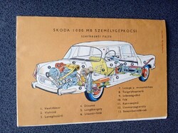 D209111  Aprónyomtatvány  Az úttörő zsebkönyv melléklete  1965/66 SKODA , rendfokozatok fegyver jelz
