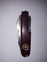 Régi acél bakelitnyeles svájci bicska jellegű többfunkciós bicska a képek szerint 7.