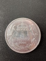 Osztrák-Magyar ezüst 5 Korona - 1900 KB