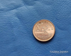 GUYANA 5 DOLLÁR 2015 CUKORNÁD! UNC!