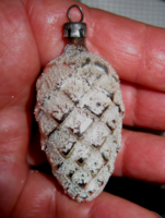 Karácsonyfa dísz  ezüst toboz