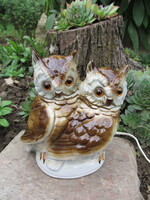 Bagoly pár porcelán lámpa hangulatlámpa