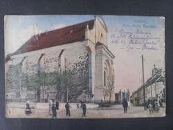 Antik képeslap Torda Rom. Kath. Templom - Tábori posta