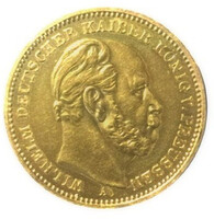 Aranypénz !! A WILHELM DEUTSCHER KAISER KÖNIG V. PREUSSEN : 20 MARK DEUTSCHES REICH