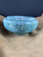 Gyönyörű és egyben ritka Poldauf Mária türkiz kis váza