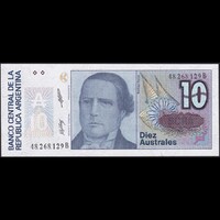 Argentína 10 Australes 1987-1989 P-325b UNC
