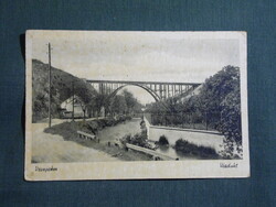 Képeslap,Veszprém,Viadukt híd és környéke látkép,részlet,Barasits Bp. kiadás,1940-