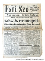 1948 április 21. – Esti Szó (SZABAD) – Ssz.: 29403 – Háború utáni ritkaság 
