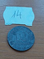 NÉMET BIRODALOM DEUTSCHES REICH 10 PFENNIG 1919 Cink, II. Vilmos  #14