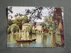 Képeslap,Németország,Ludwigsburg,Monrepos-palota,tó látkép,részlet,1960-