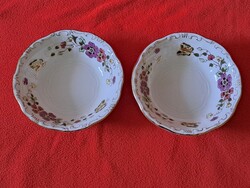 Makulátlan állapotú Zsolnay lepkés / pillangós / pillangó mintás kompótos/savanyús/ műzlis tálka