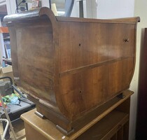 Biedermeier líra íves formájú antik láda