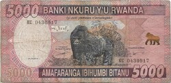 5000 frank francs 2014 Ruanda Rwanda