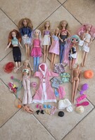 8db +1db ajándék Eredeti Mattel Barbie baba csomag