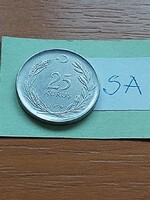 TÖRÖKORSZÁG 25 KURUS 1959 Rozsdamentes acél, #SA