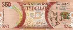 50 dollár 2016 Guyana Emlékbankjegy UNC