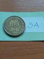 TÖRÖKORSZÁG 100 LÍRA 1990 Alumínium-Bronz, Mustafa Kemal Atatürk  #SA