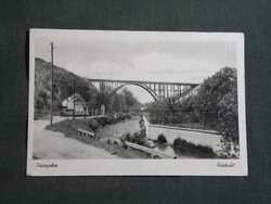 Képeslap,Veszprém,Viadukt híd és környéke látkép,részlet,Barasits Bp. kiadás,1940-