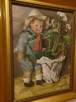 Gyermek viraggal - Boem Ritta