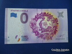 SZLOVÁKIA 0 EURO 2019 STASTNÉ A VESELÉ / BOLDOG KARÁCSONYT! MIKULÁS! RITKA EMLÉK PAPÍRPÉNZ! UNC!