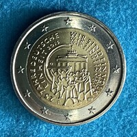 Németország (Germany) - 2 euro - 2015 coin - 25th Anniversary - German Unification - F
