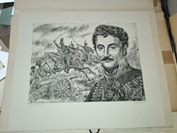 Gönczi Béla (1934-): Simonyi József, Simonyi óbester, rézkarc