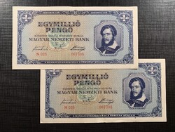 ***  Sorszám ugrással 100.000 milpengő páros  ***