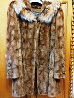 Félhosszú barna nercbunda