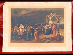 "Golgota "  Munkácsy Mihály- nagyméretű antik nyomat / Könyves Kálmán műkiadó 19 sz vége